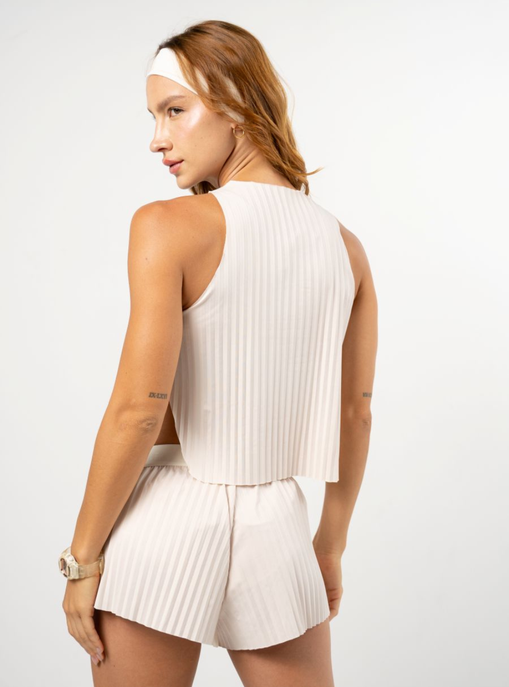 Conjunto Running Pleat Cream