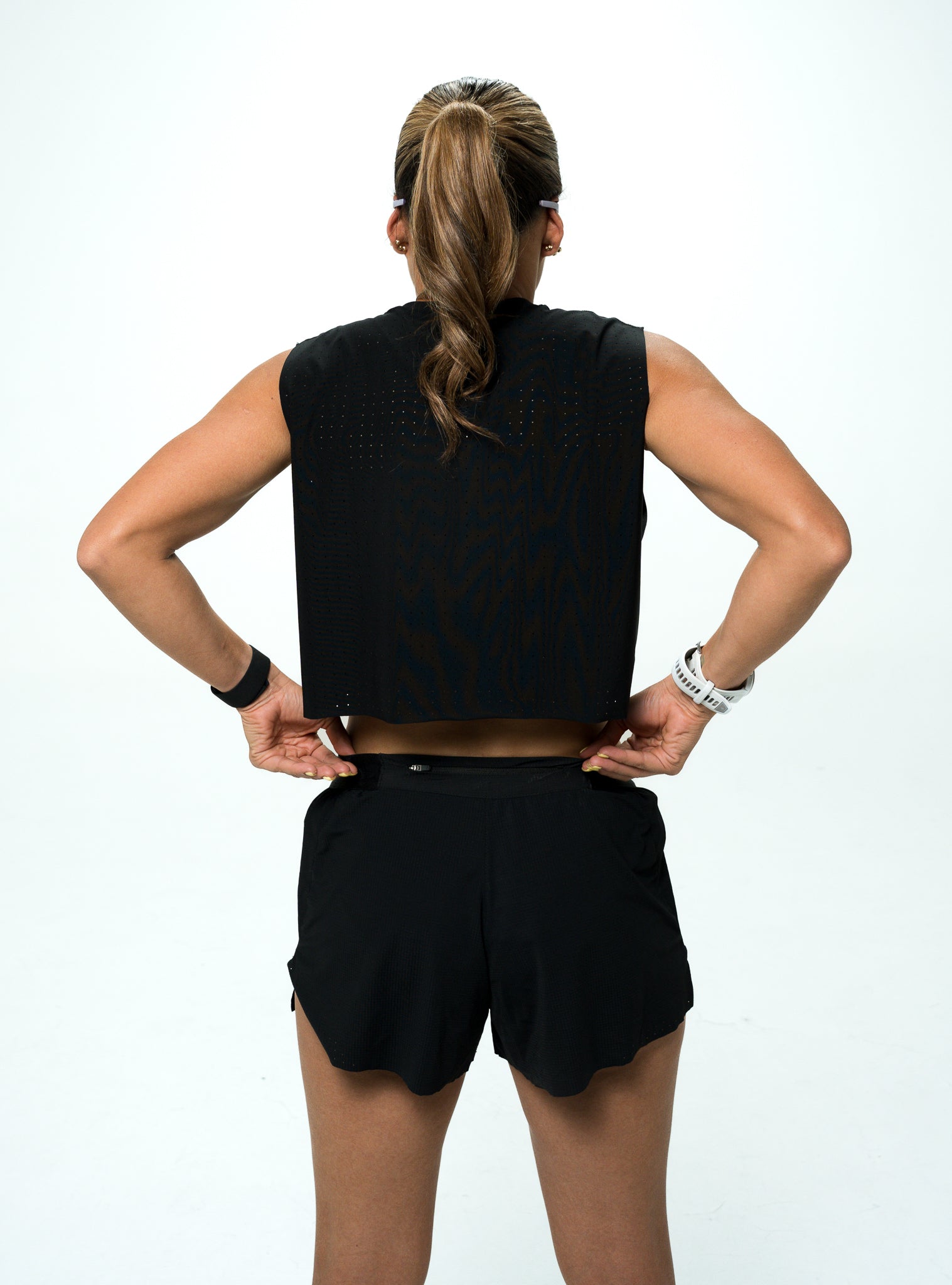 Crop Top Velocity Air Negro