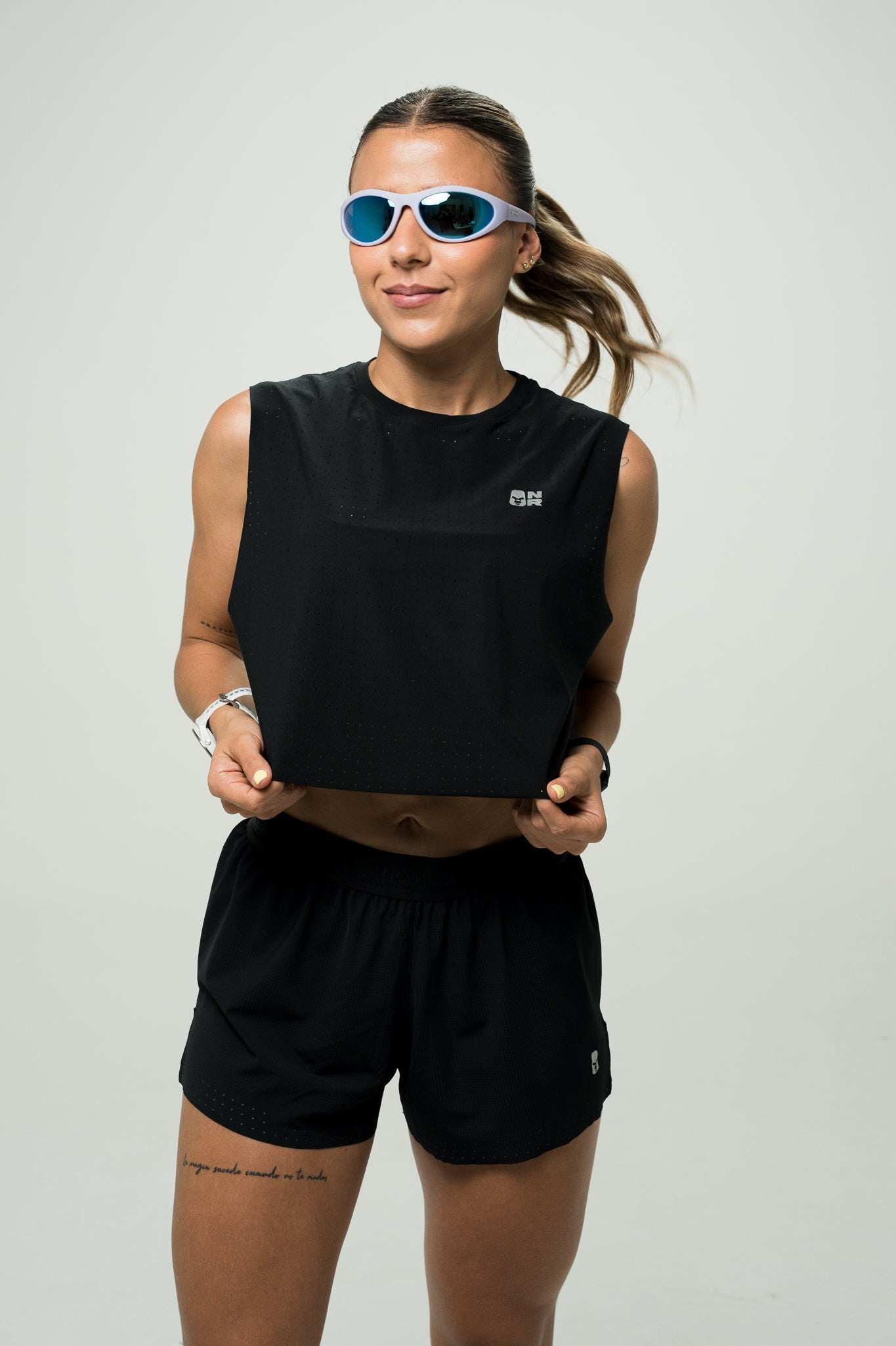 Crop Top Velocity Air Negro