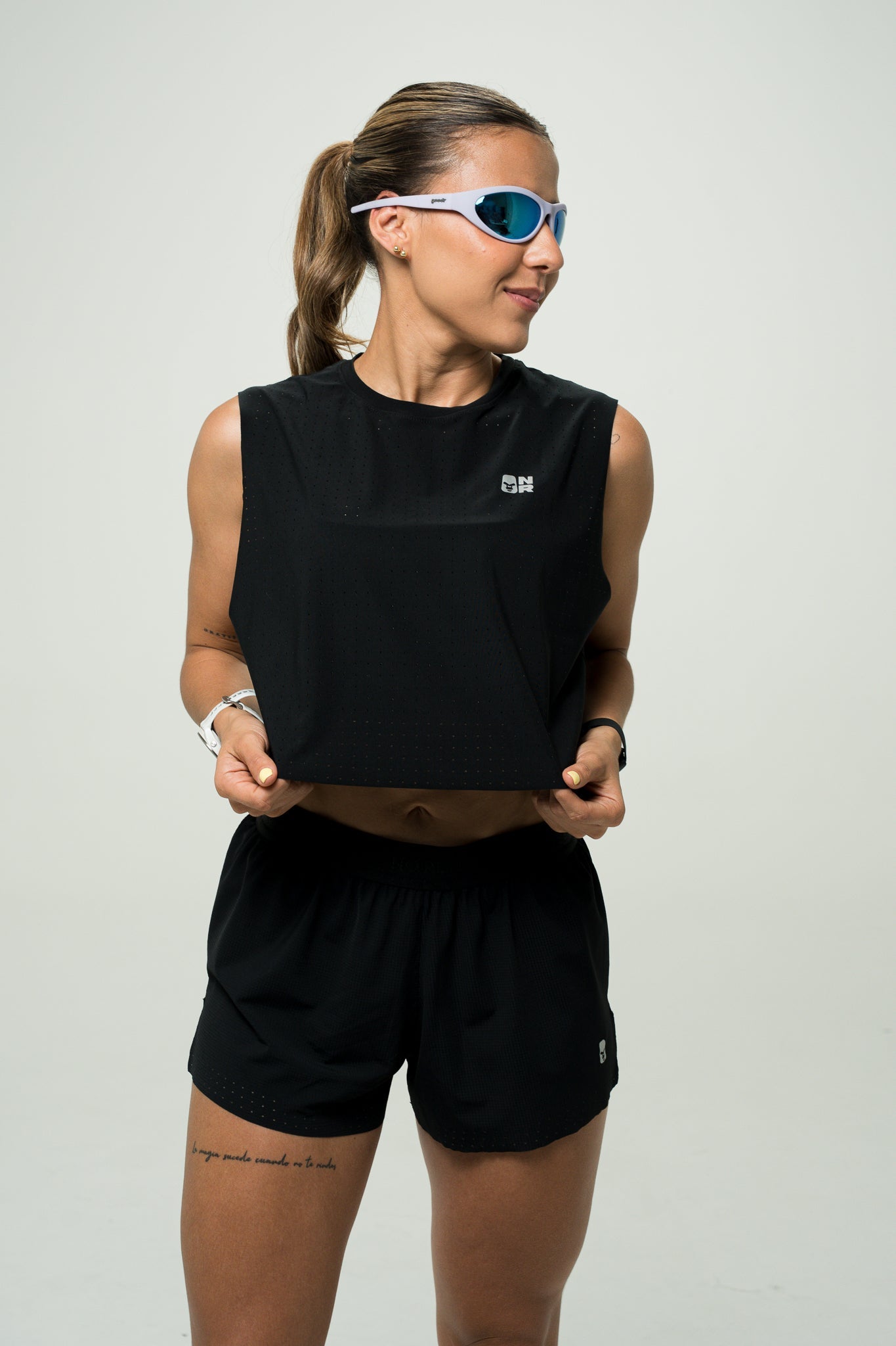 Crop Top Velocity Air Negro
