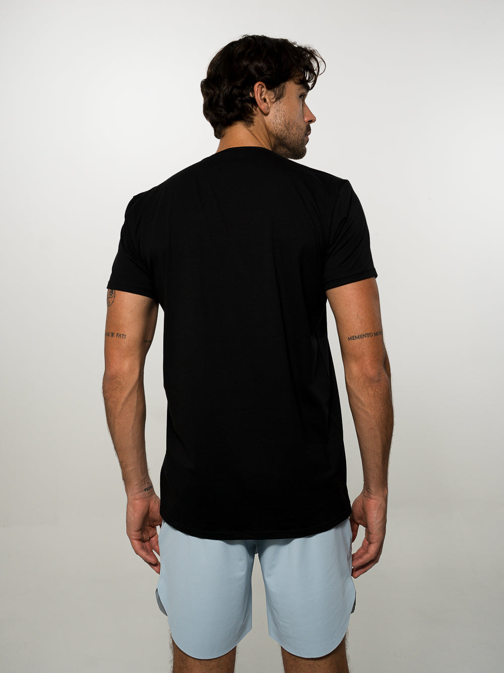 Black Embroidered Logo Cotton T-Shirt