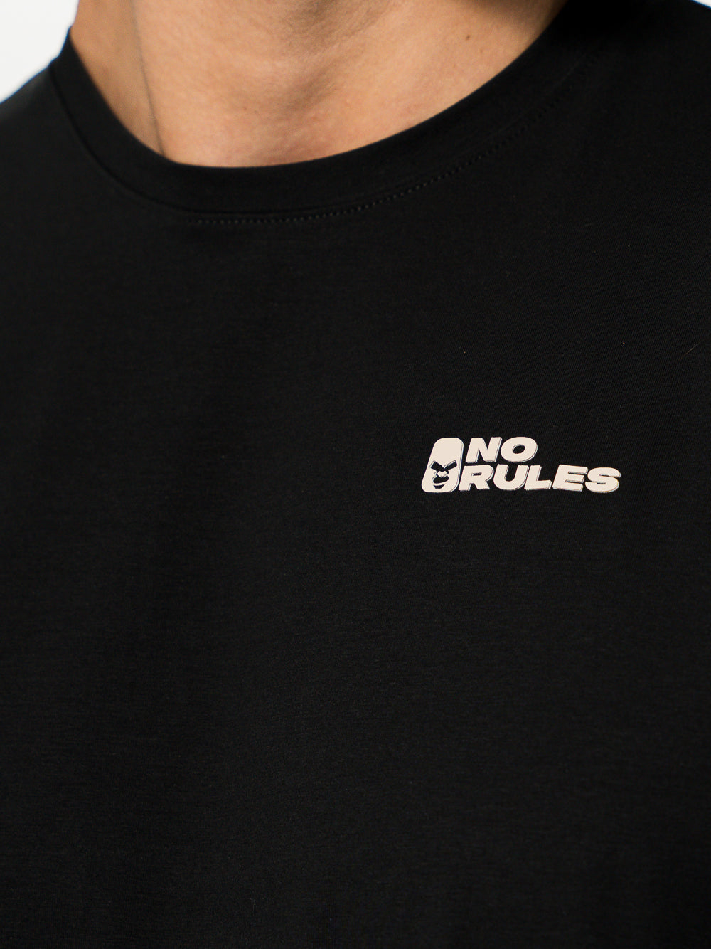 Camiseta suelta de algodón negro