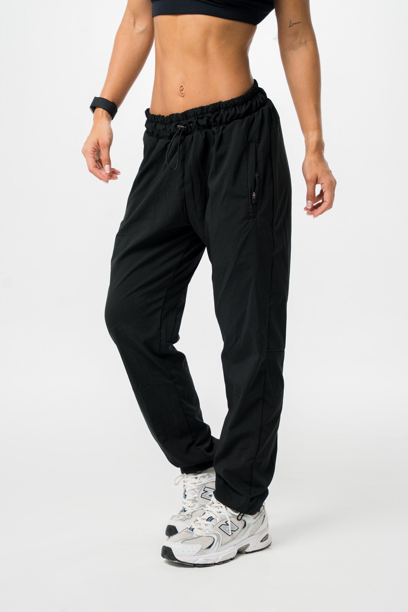 Jogger Casual Logo 3D Mujer Negro