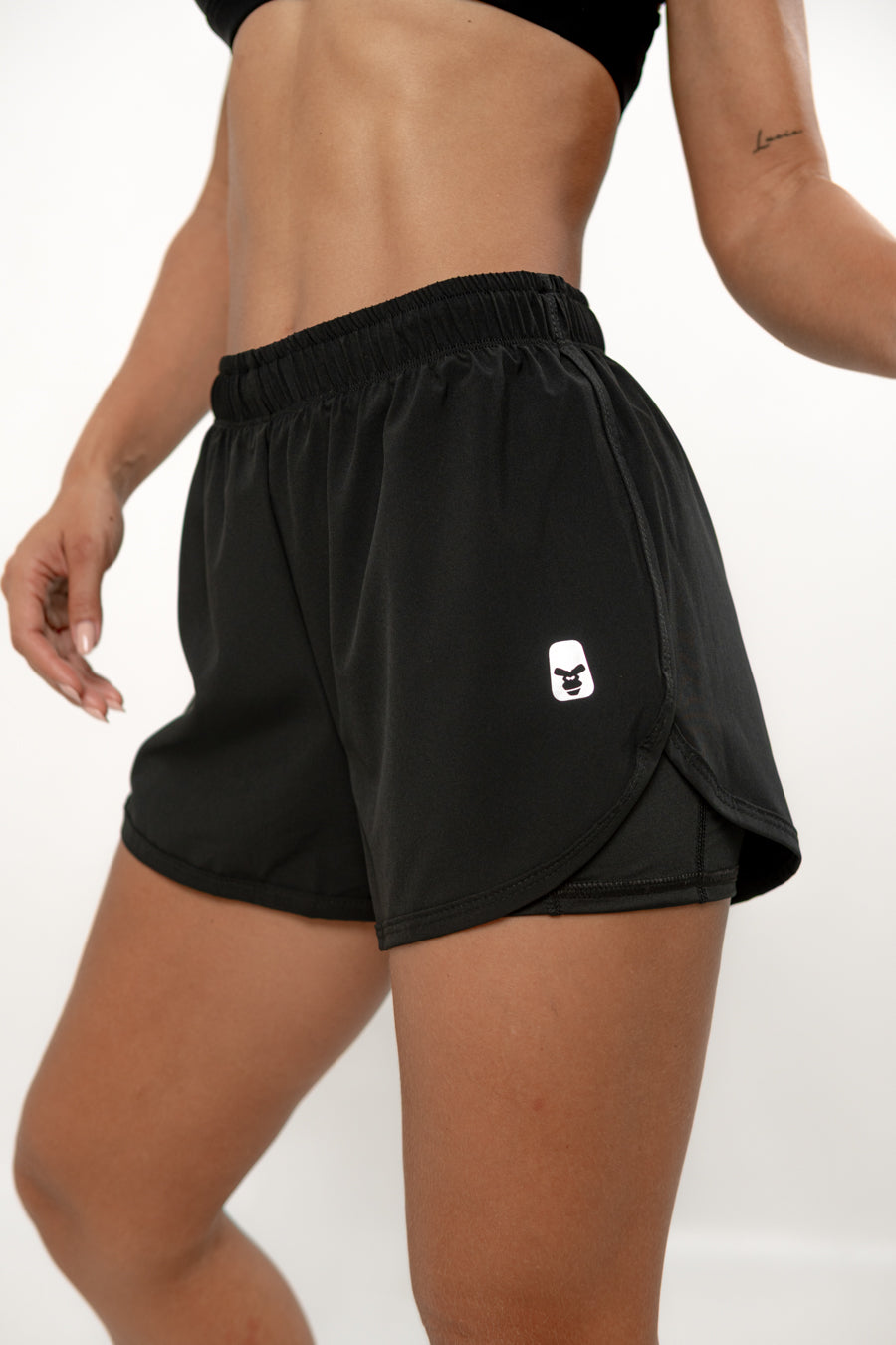 SHORT NEGRO DE LYCRA PARA CORRER