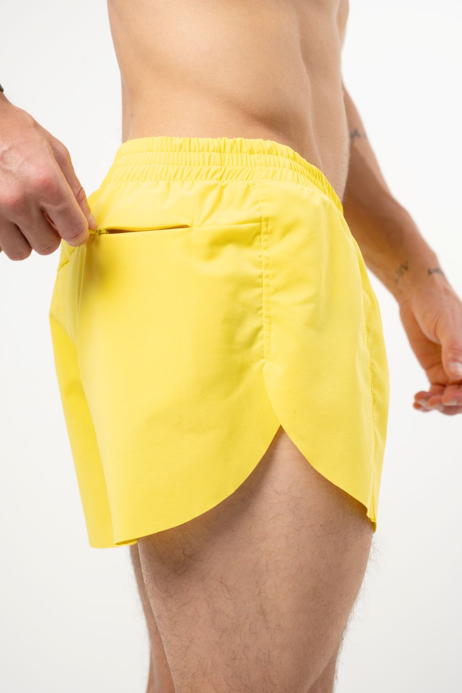 Pantalones cortos de natación amarillos unisex