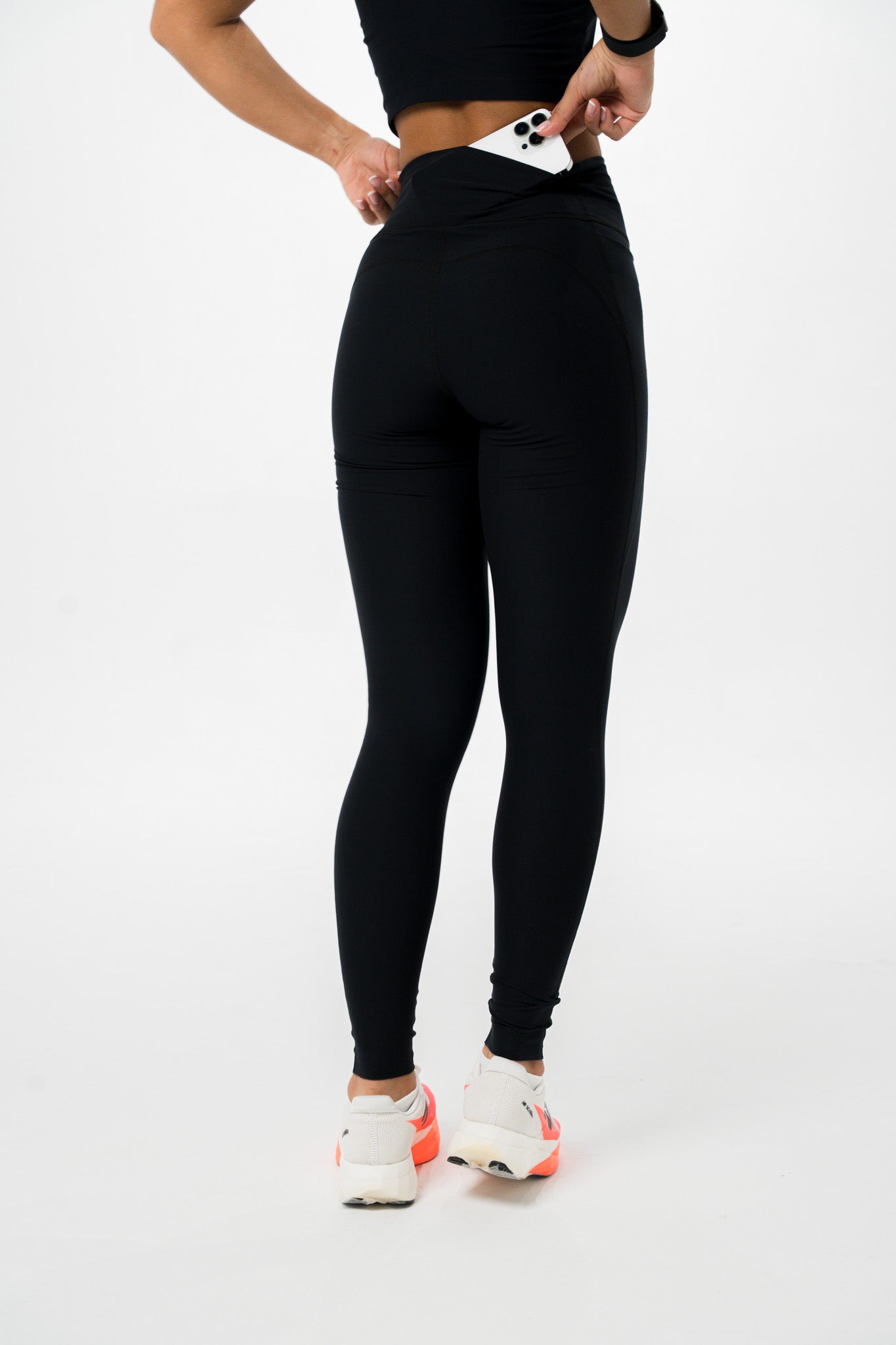 Lycra larga de pretina alta negra
