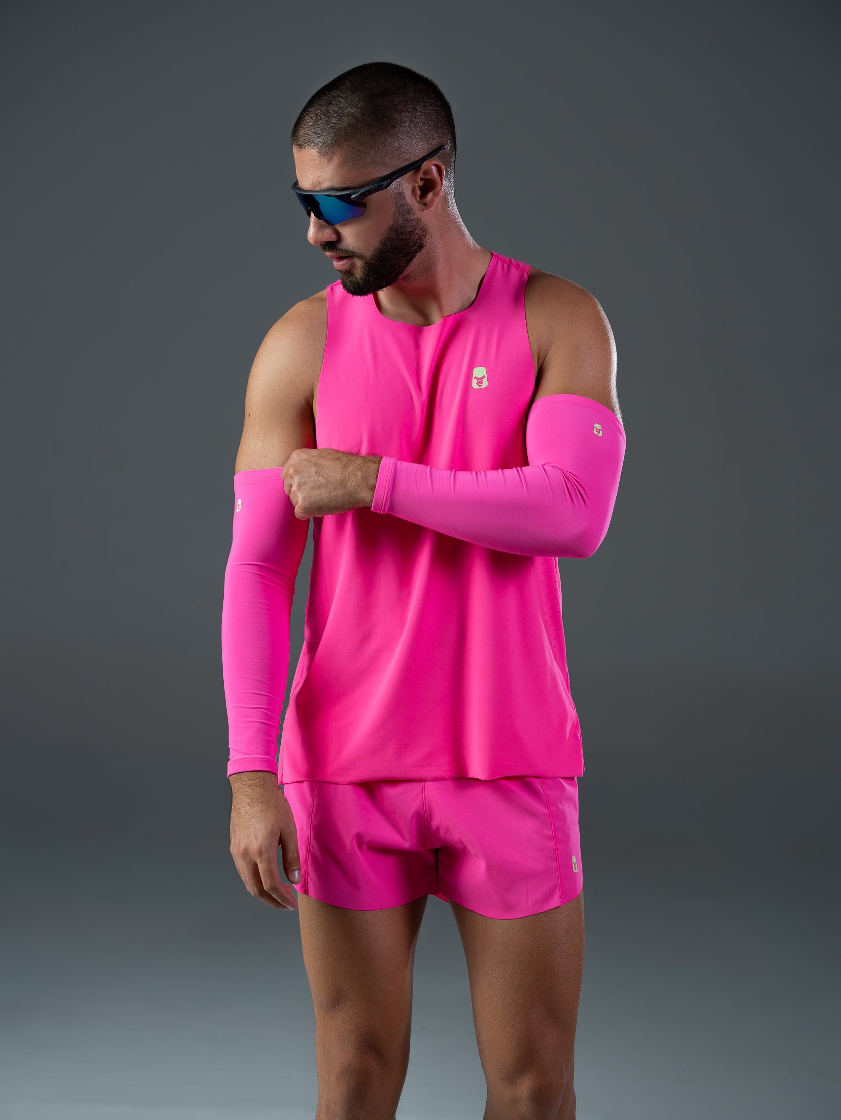 Mangas Running Hombre Neon Pink