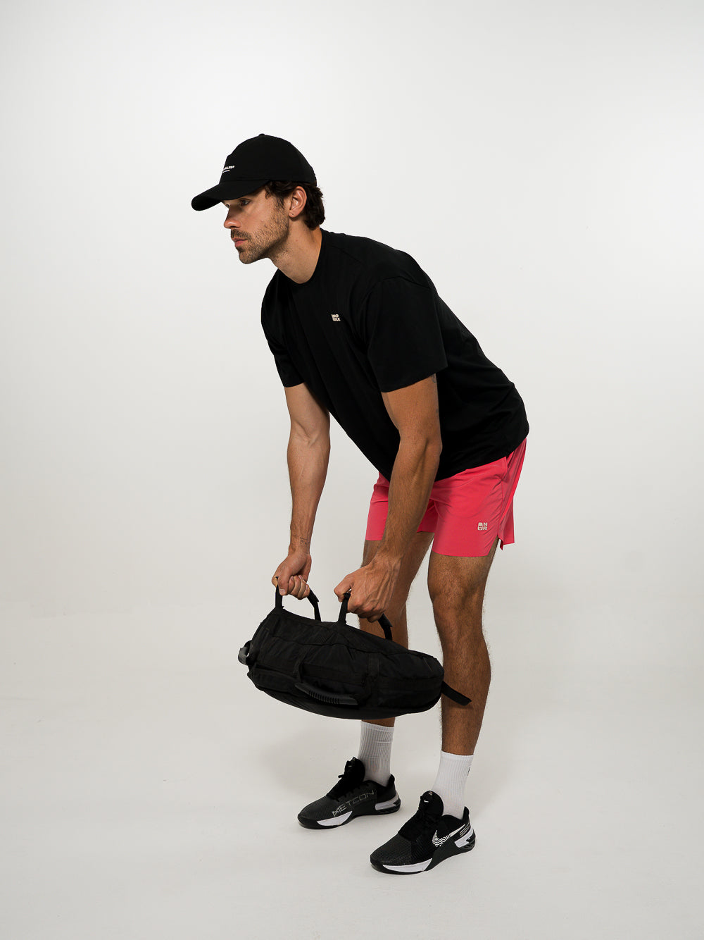 Camiseta suelta de algodón negro