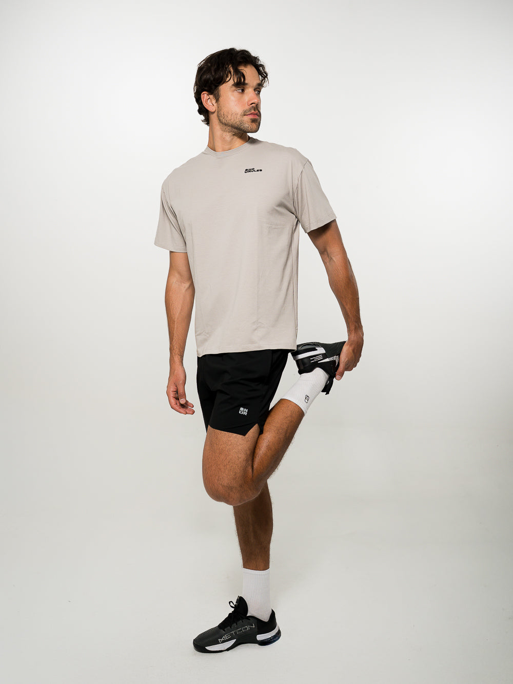 Camiseta loose fit de algodón gris