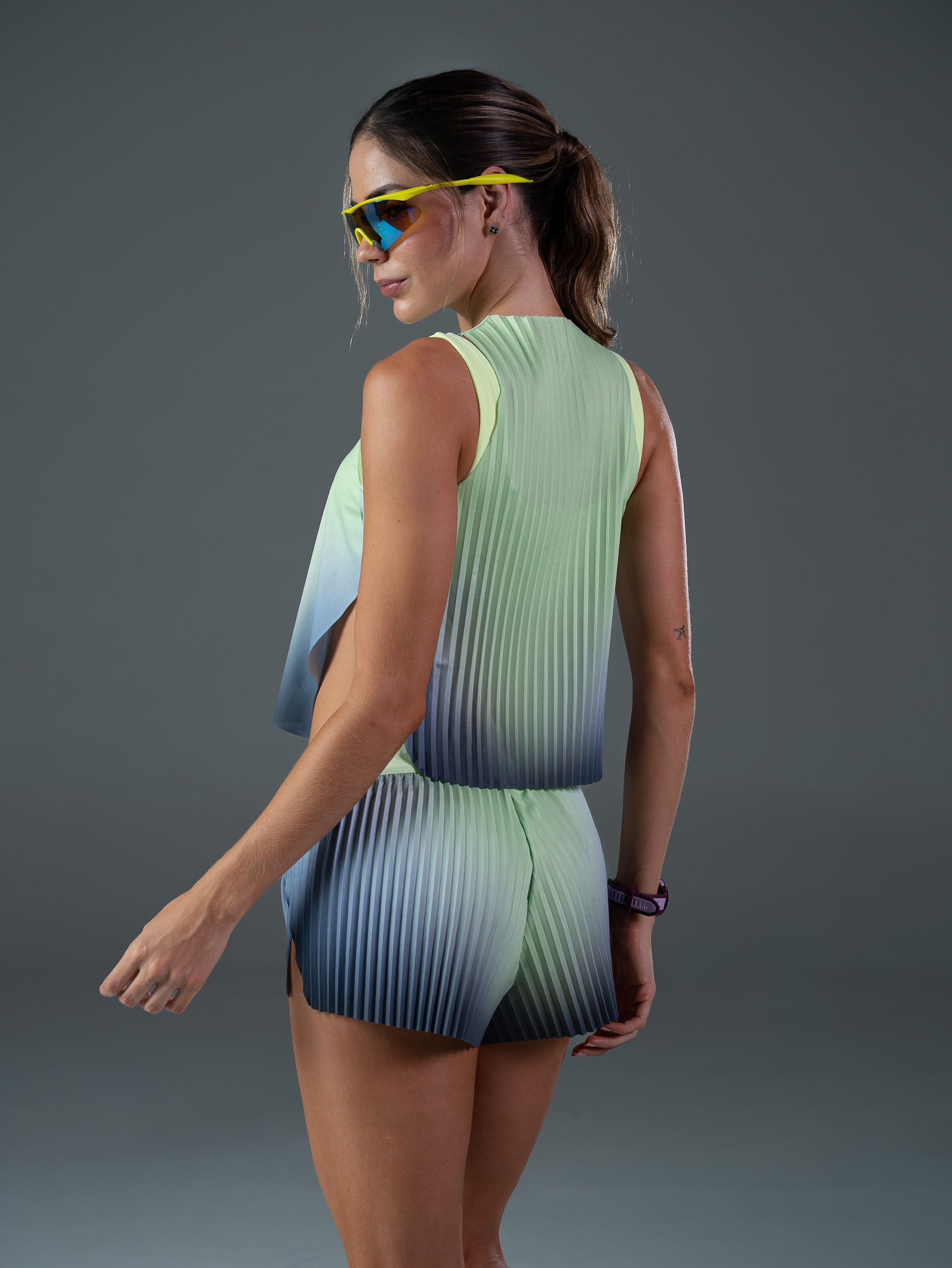 Pleat Tank Top Air Wave