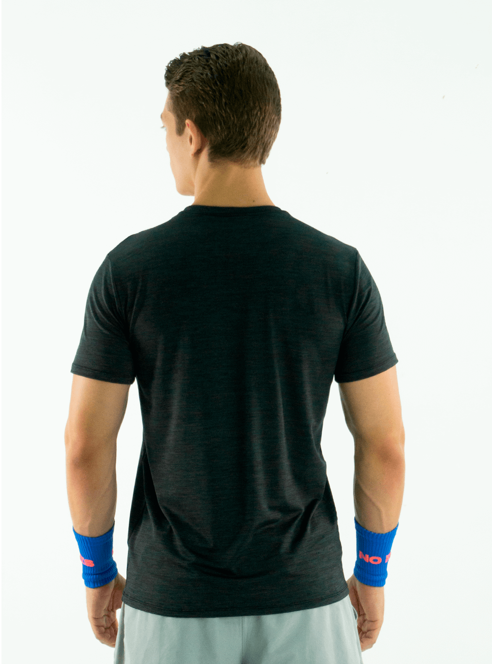 DARK GREY BASIC COOL-TOUCH FABRIC T-SHIRT