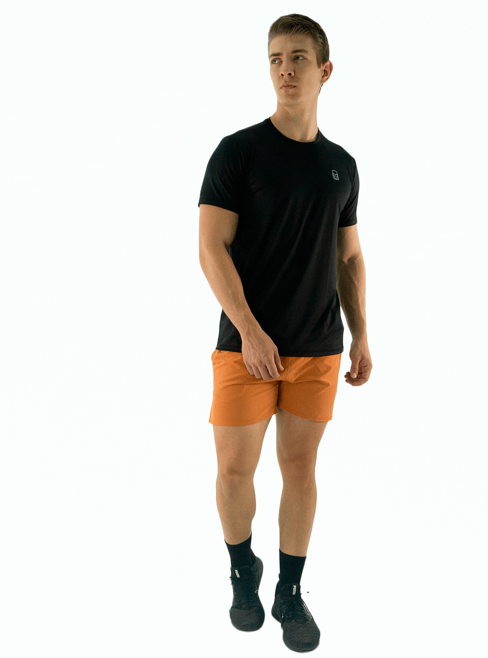 BASIC BLACK COOLING FABRIC T-SHIRT
