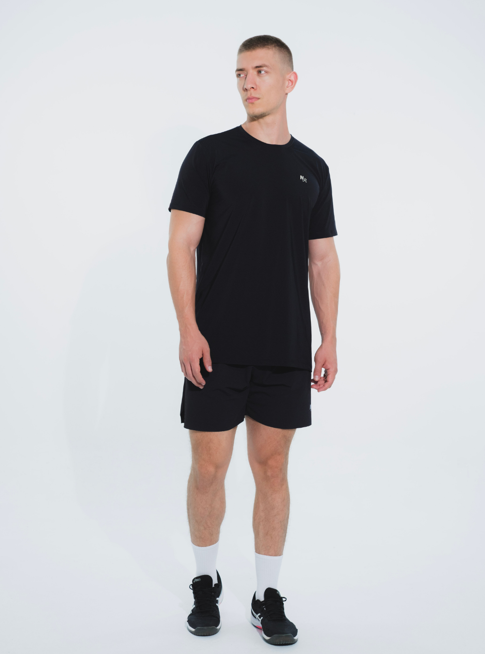 Camiseta de tela fría TechFit negra